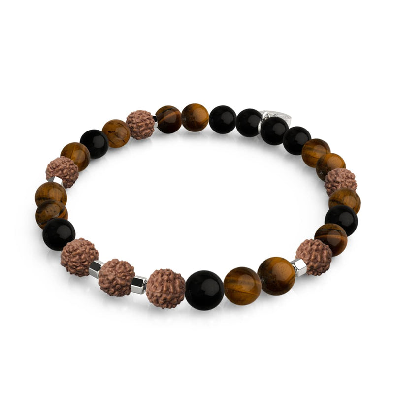 Chaman | Pierre précieuse Rudraksha | Bracelet Mala
