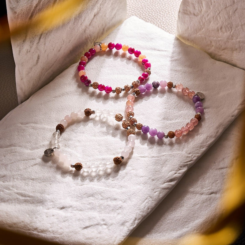 solstice | Pierre précieuse Rudraksha | Bracelet Mala