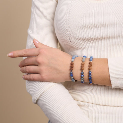 tao | Pierre précieuse Rudraksha | Bracelet Mala