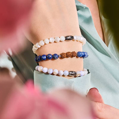 tao | Pierre précieuse Rudraksha | Bracelet Mala