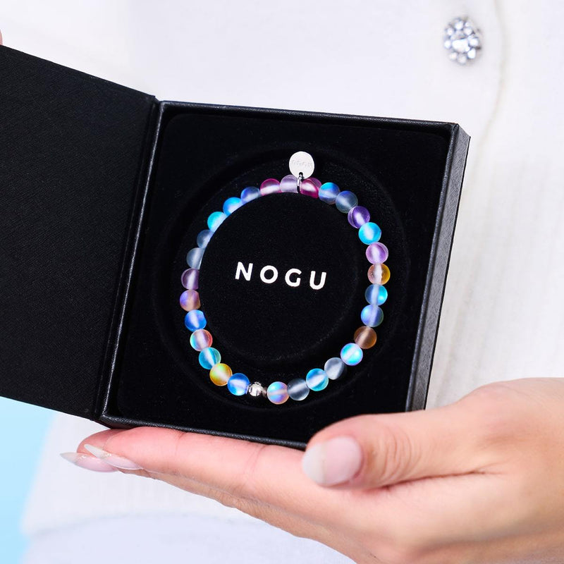 gomme à bulles | Argent | Bracelet de perles de verre sirène