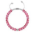 Dark Vermillion | Silver | Mermaid Glass Macrame Bead Bracelet