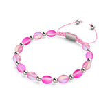 Rose électrique | Bracelet Oeuf Océan Verre Sirène