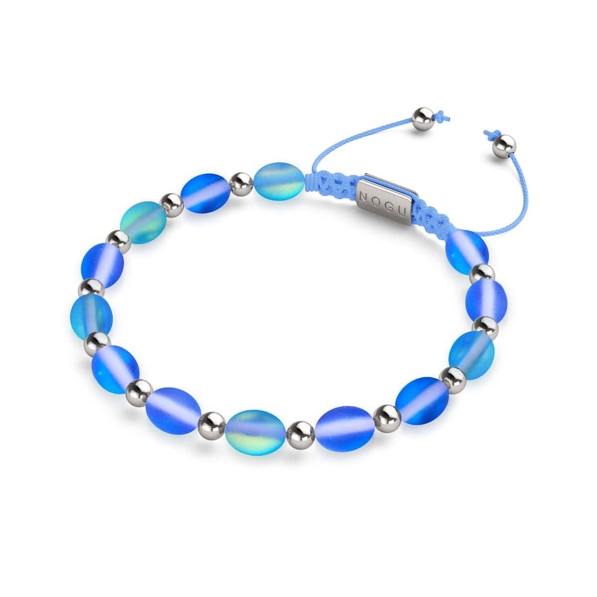 Saphir électrique | Bracelet Oeuf Océan Verre Sirène