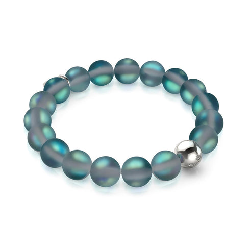 Grey | Silver | Mermaid Glass Statement Bracelet