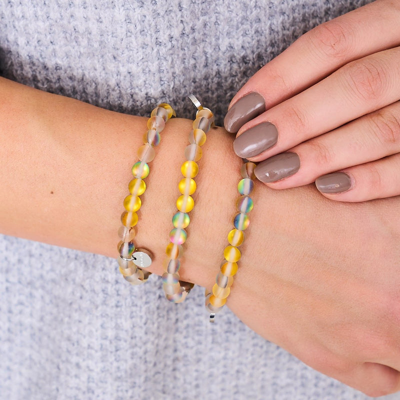 Limonade | Argent | Bracelet de perles de verre sirène