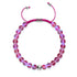 Magenta | Argent | Bracelet de perles de macramé en verre de sirène