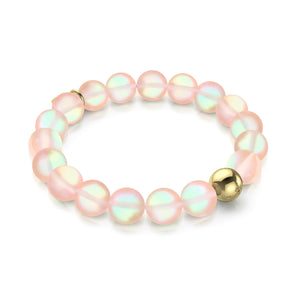 Pêche | Or | Bracelet de déclaration en verre de sirène