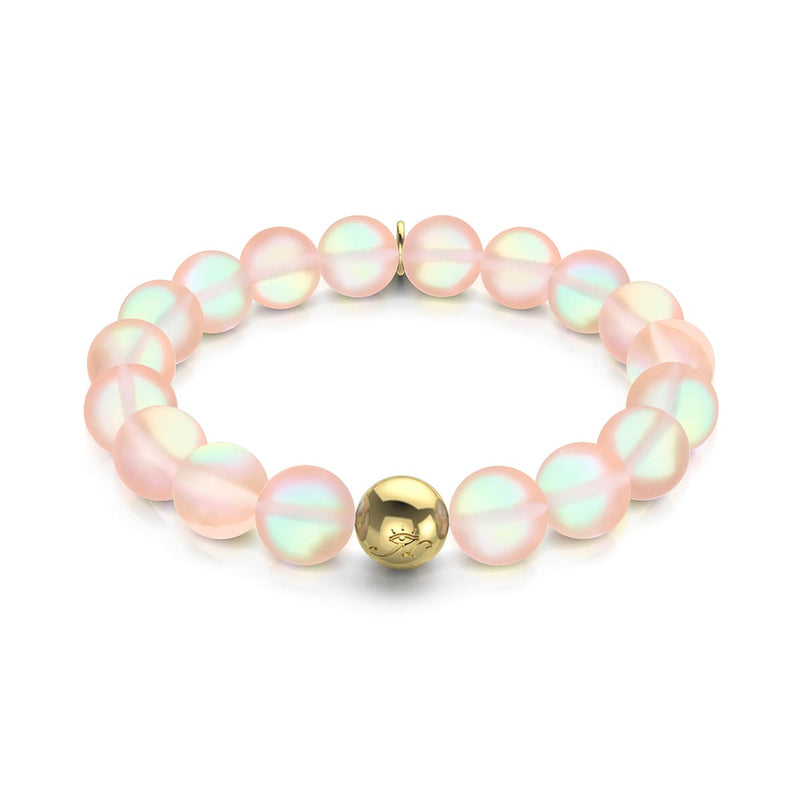 Peach | Gold | Mermaid Glass Statement Bracelet