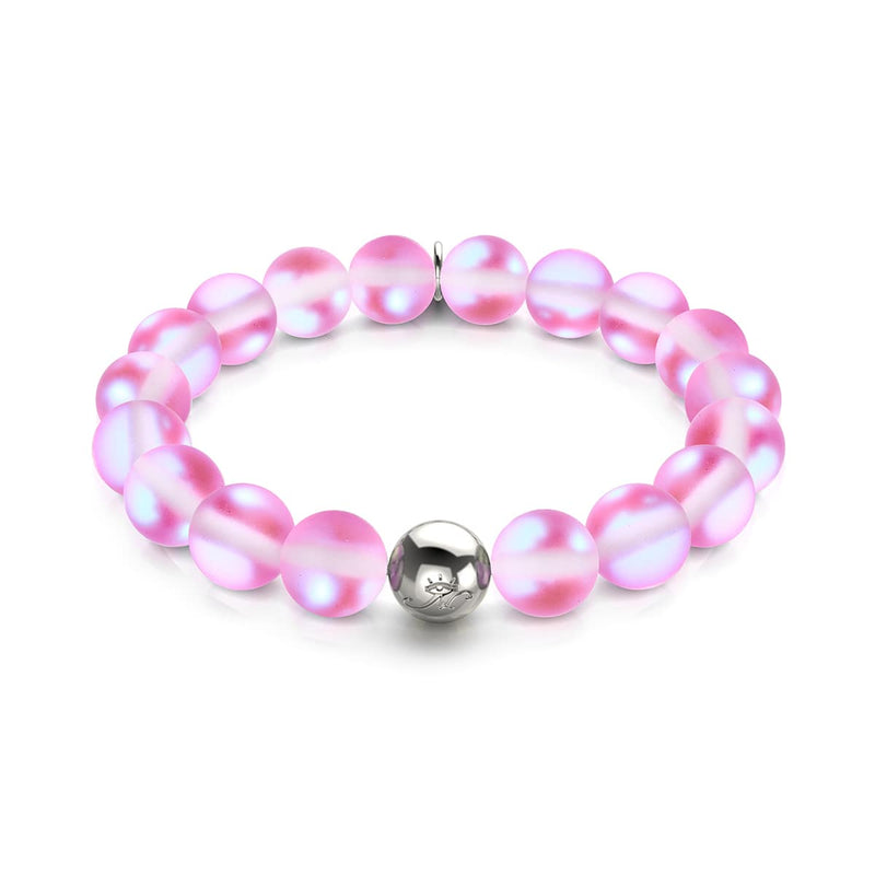 Pink | Silver | Mermaid Glass Statement Bracelet