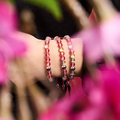 Bracelet Pomegranate Mermaid Glass x Red String