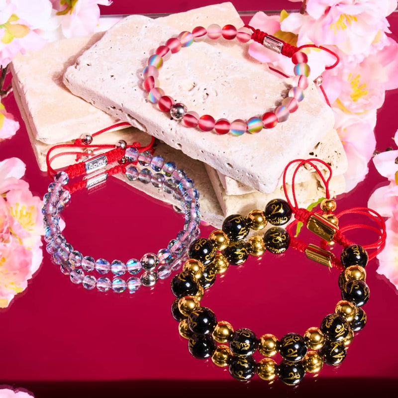 Bracelet Pomegranate Mermaid Glass x Red String