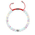 Bracelet Verre Sirène Blanc Arc-en-Ciel x Fil Rouge
