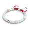 Bracelet Verre Sirène Blanc Arc-en-Ciel x Fil Rouge