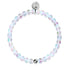 Arc-en-ciel Blanc | Argent | Bracelet de perles de verre sirène