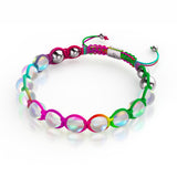 Spectre | Arc-en-ciel blanc | Argent | Bracelet Charmballa Verre Sirène