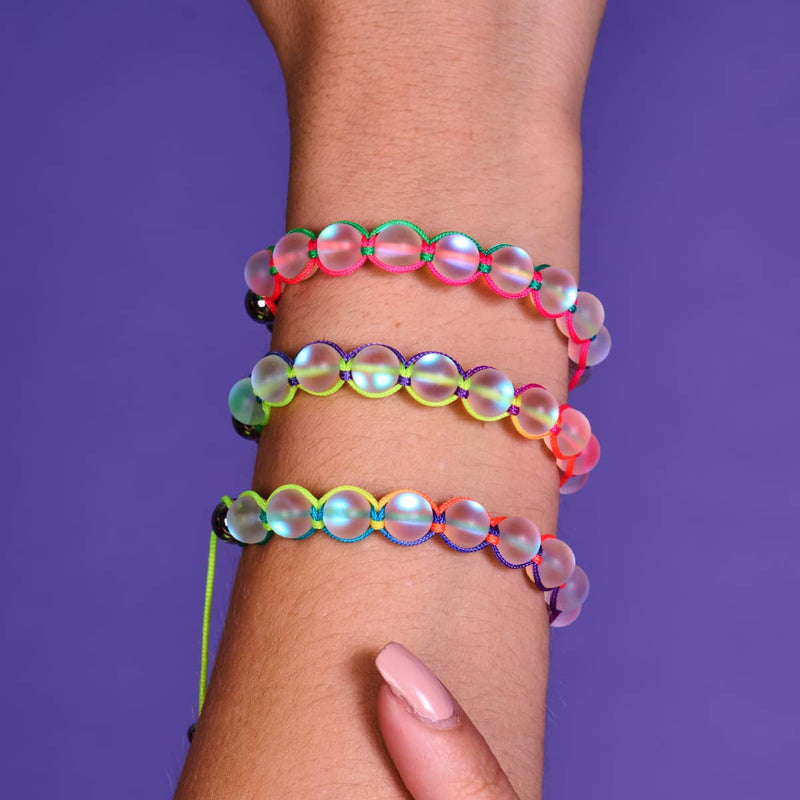 Spectre | Arc-en-ciel blanc | Argent | Bracelet Charmballa Verre Sirène