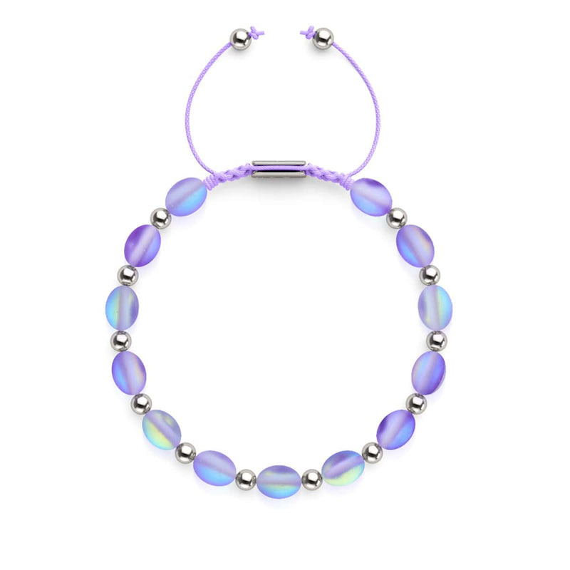Éclair violet | Bracelet Oeuf Océan Verre Sirène