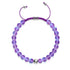 Violet | Silver | Mermaid Glass Macrame Bead Bracelet