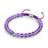 Violet | Silver | Mermaid Glass Macrame Bead Bracelet