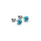 Aigue-marine | Argent sterling .925 | Mini Boucles D'Oreilles Sirène En Verre
