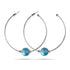 Aquamarine | Silver | Mermaid Glass Hoop Earrings