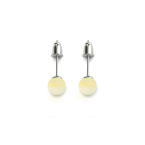 Canari | Argent sterling .925 | Mini Boucles D'Oreilles Sirène En Verre
