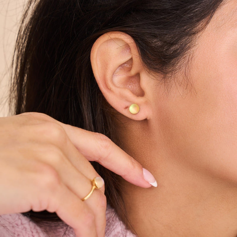 Canari | Argent sterling .925 | Mini Boucles D'Oreilles Sirène En Verre