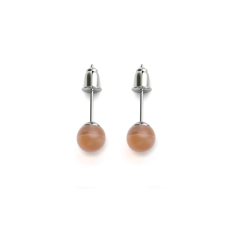 Chocolat | Argent sterling .925 | Mini Boucles D'Oreilles Sirène En Verre