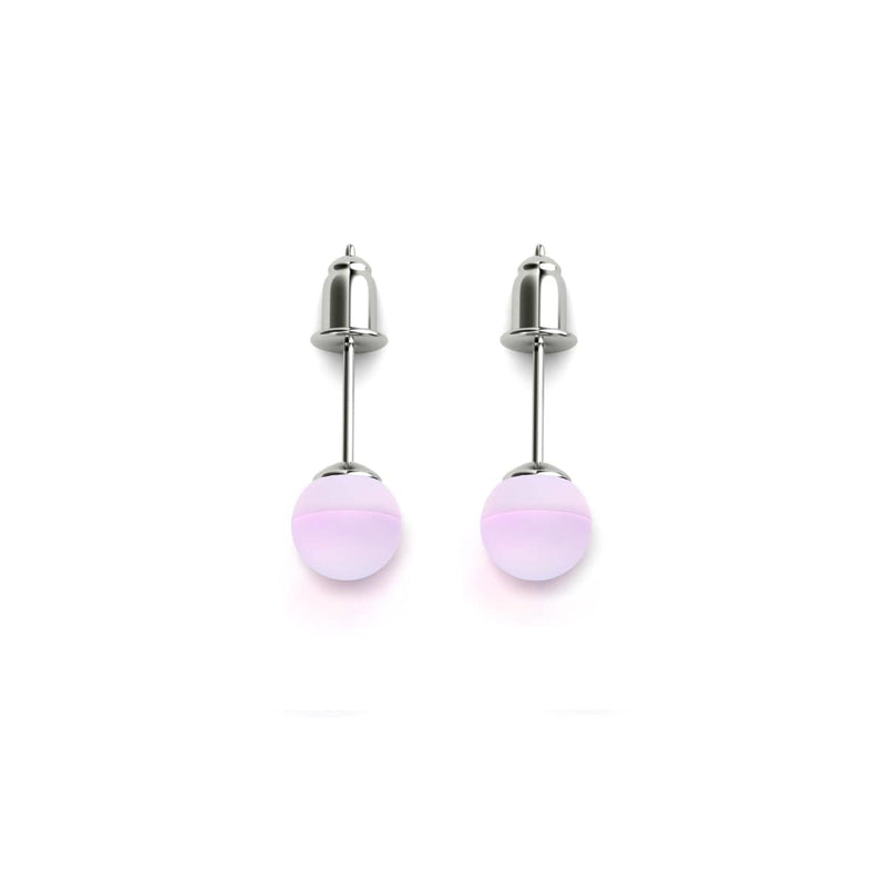 lavande | Argent sterling .925 | Mini Boucles D'Oreilles Sirène En Verre