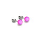 Magenta | Argent sterling .925 | Mini Boucles D'Oreilles Sirène En Verre