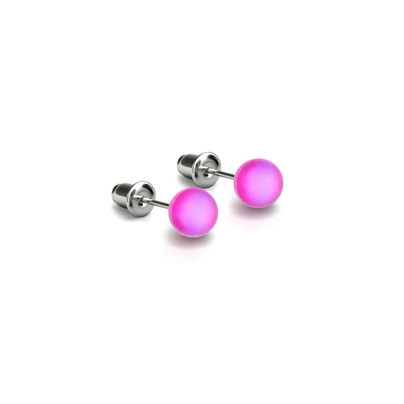 Magenta | Argent sterling .925 | Mini Boucles D'Oreilles Sirène En Verre