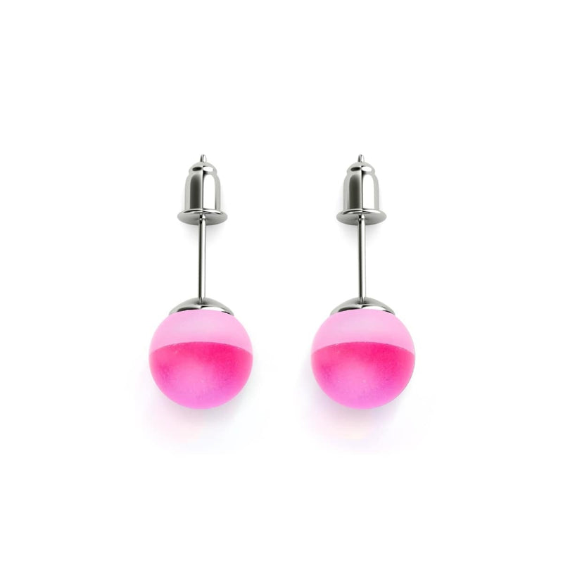 Magenta | Argent sterling .925 | Boucles d'Oreilles Sirène Verre