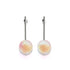 Peach | .925 Sterling Silver | Mermaid Glass Drop Earrings