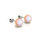 Peach | .925 Sterling Silver | Mermaid Glass Stud Earrings
