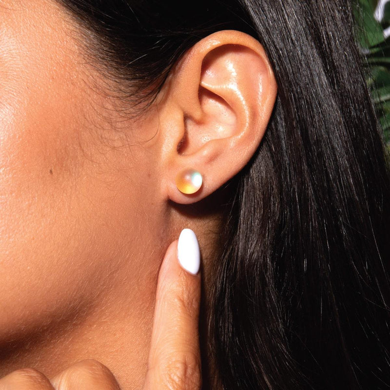 Pêche | Argent sterling .925 | Boucles d'Oreilles Sirène Verre