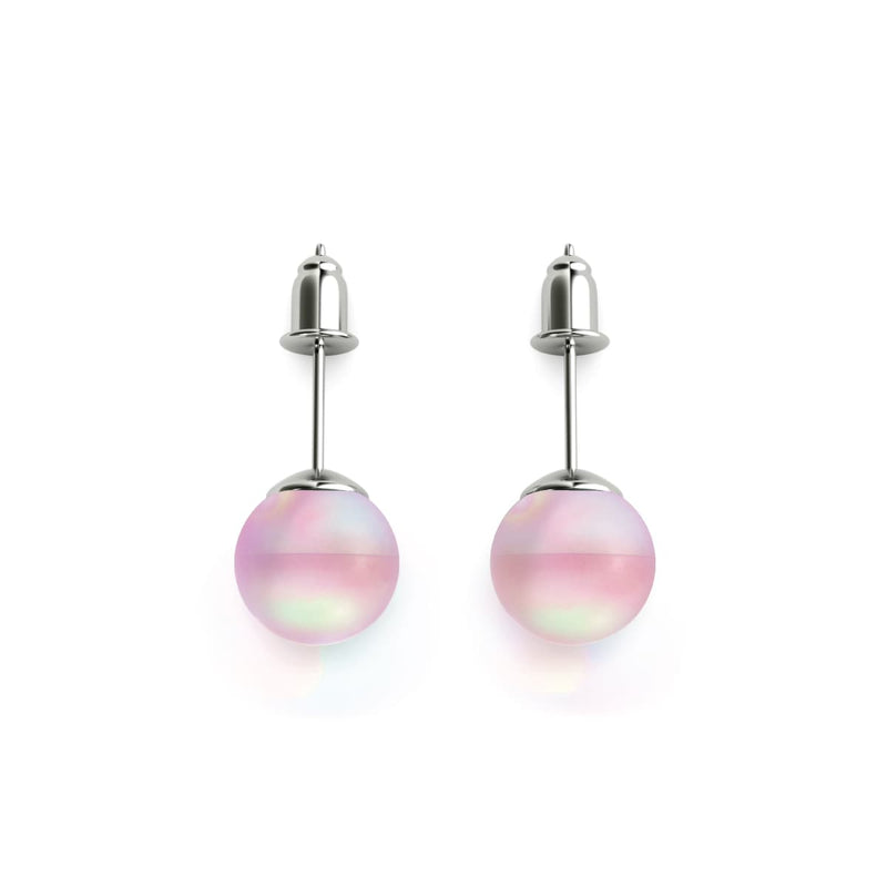 Rose | Argent sterling .925 | Boucles d'Oreilles Sirène Verre