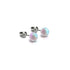 Arc-en-ciel Blanc | Argent sterling .925 | Mini Boucles D'Oreilles Sirène En Verre