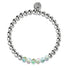 Émeraude | Argent | Bracelet d'expression en verre de sirène