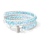 Aigue-marine | Verre Sirène | Bracelet Wrap Lin Blanc