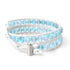 Aigue-marine | Verre Sirène | Bracelet Wrap Lin Blanc