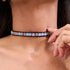 Grey | Mermaid Glass | Black Linen Wrap Bracelet