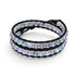 Grey | Mermaid Glass | Black Linen Wrap Bracelet