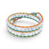 Arc-en-ciel blanc | Verre Sirène | Bracelet enroulé en lin Spectrum