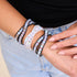Arc-en-ciel Blanc | Verre Sirène | Bracelet Wrap Lin Blanc