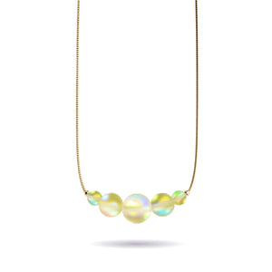 Canari | Or Vermeil | Collier fermoir infini verre sirène