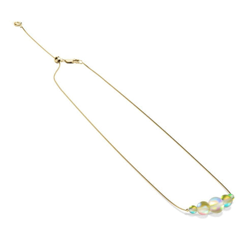 Canari | Or Vermeil | Collier fermoir infini verre sirène