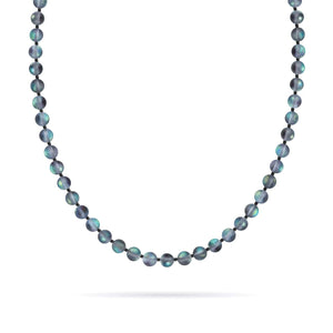 Gris | Argent | Collier noué en verre sirène