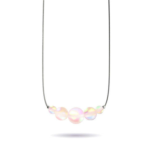 Pêche | Argent sterling .925 | Collier fermoir infini verre sirène