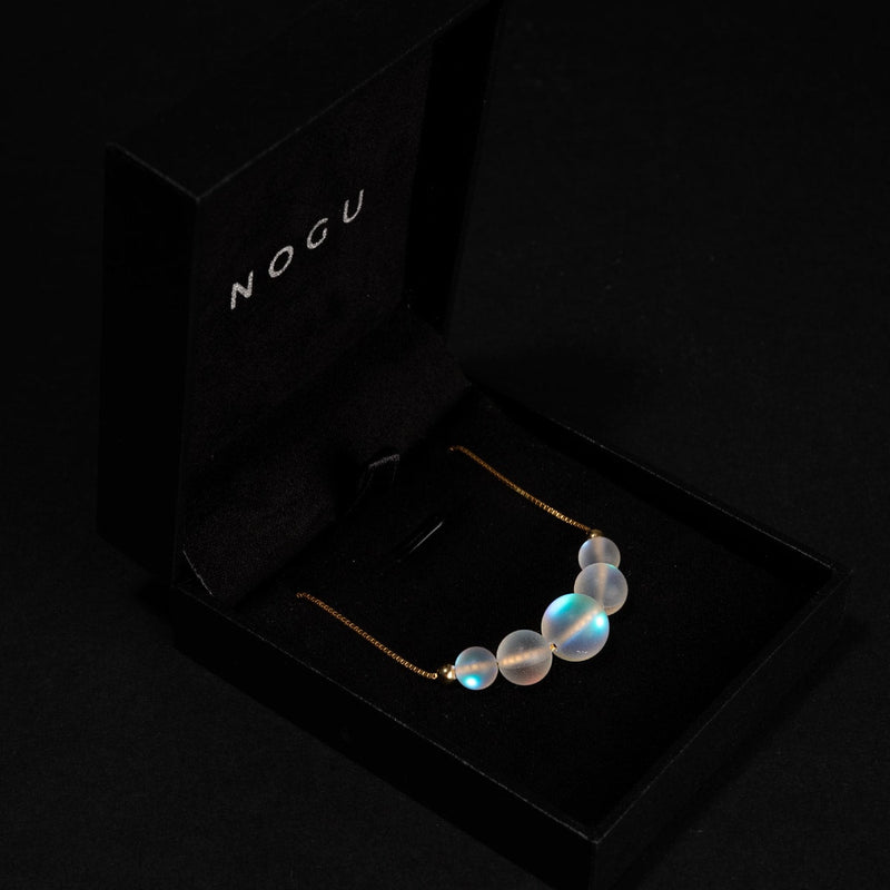 Rainbow White | Gold Vermeil | Mermaid Glass Infinity Clasp Necklace